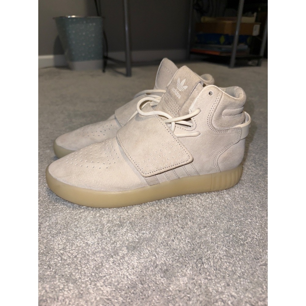 Adidas Women's Originals Tubular Invader Strap Tan Shoes ‎ Size 7